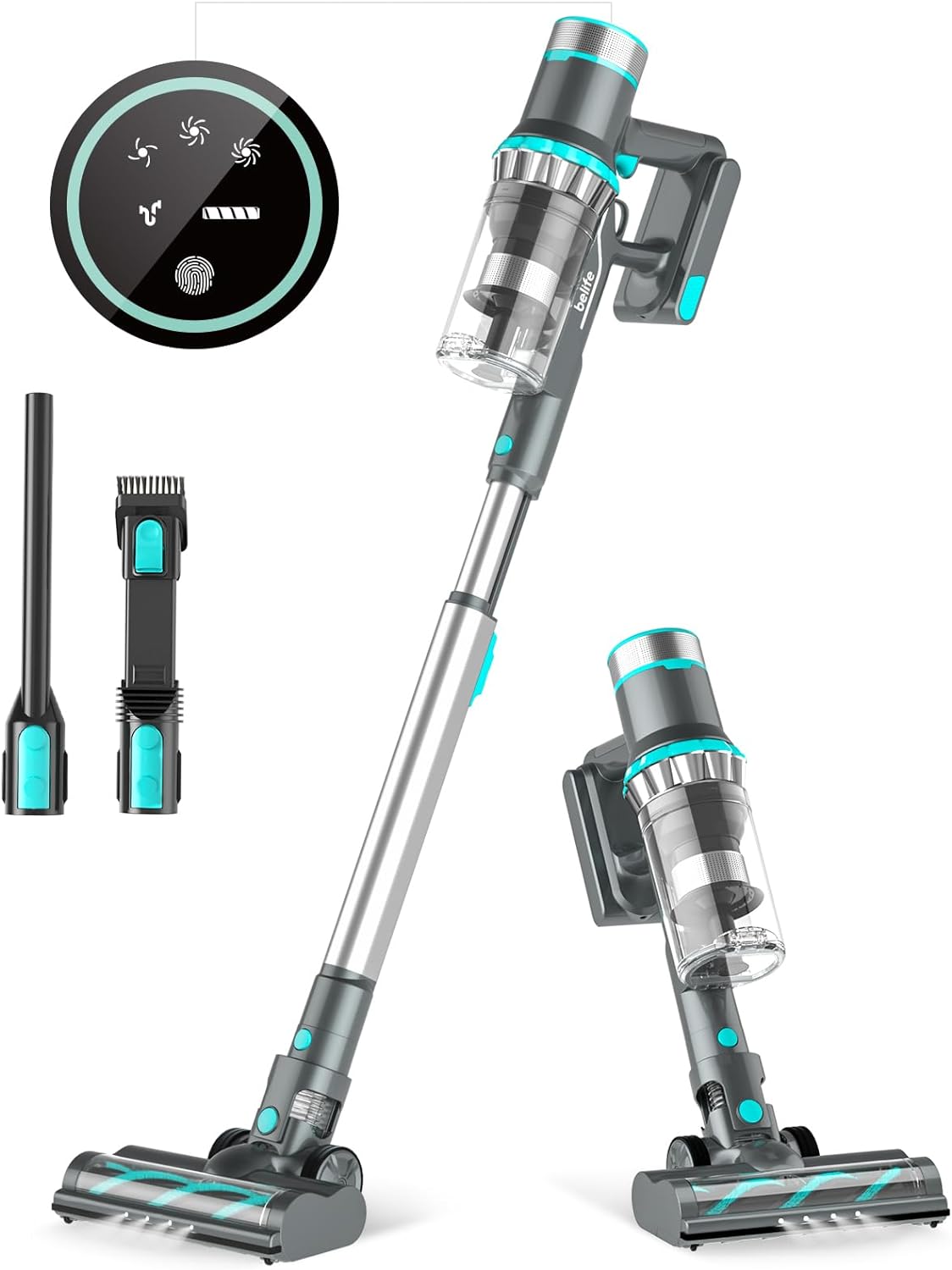 Amazon.com - Belife BVC11 Cordless Vacuum Cleaner, 25Kpa 380W Brushless Stick Vacuum, Lightweight Vacuum for Home Hardwood Floor Carpet Pet Hair, Max 40mins Runtime, LED Touch Display