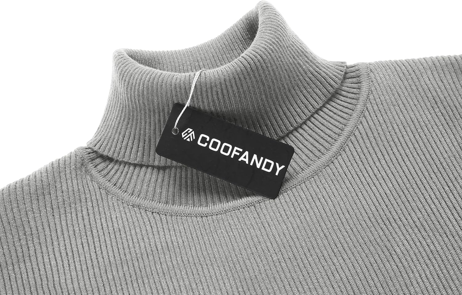 COOFANDY Mens Ribbed Slim Fit Knitted Pullover Turtleneck Sweater