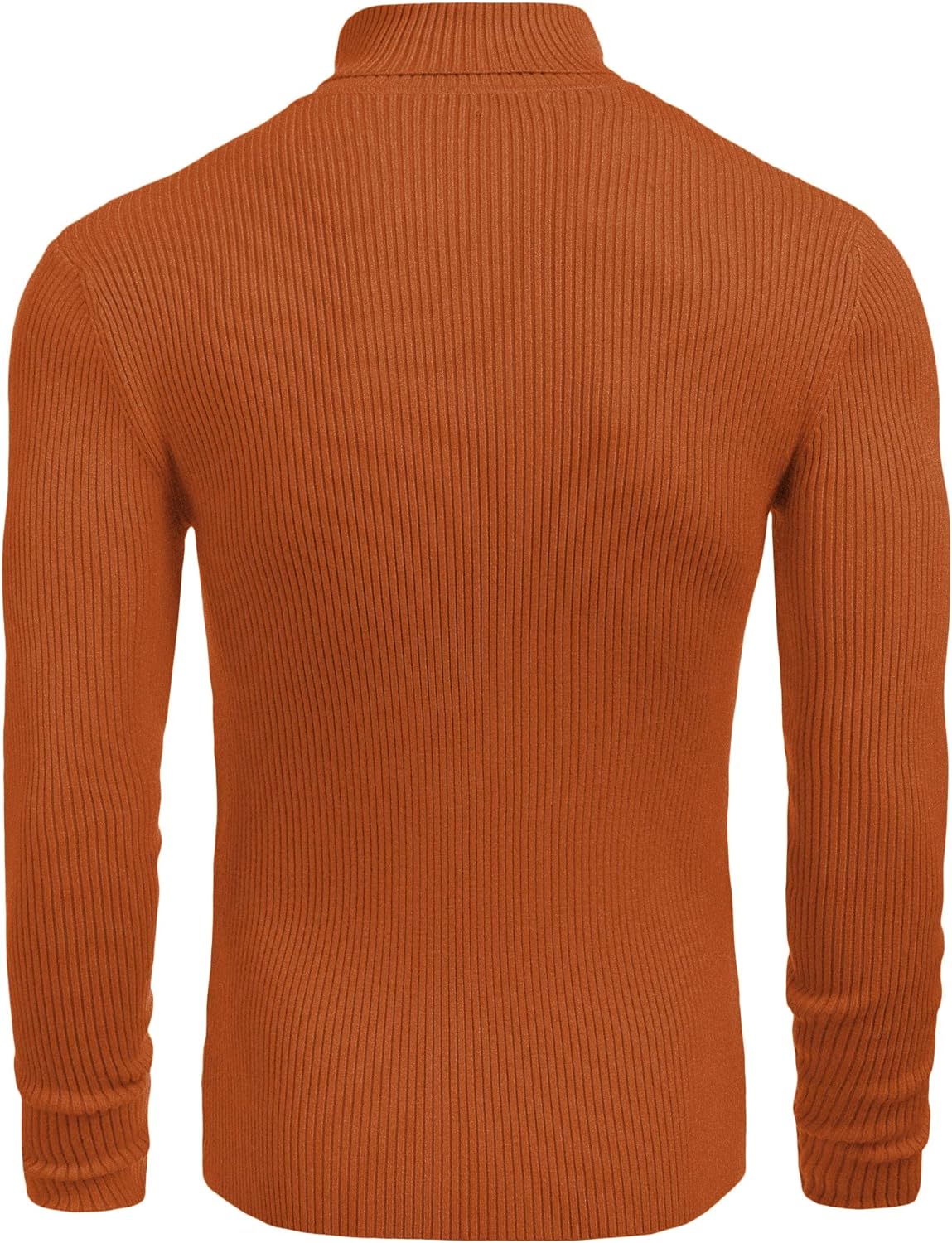 COOFANDY Mens Ribbed Slim Fit Knitted Pullover Turtleneck Sweater