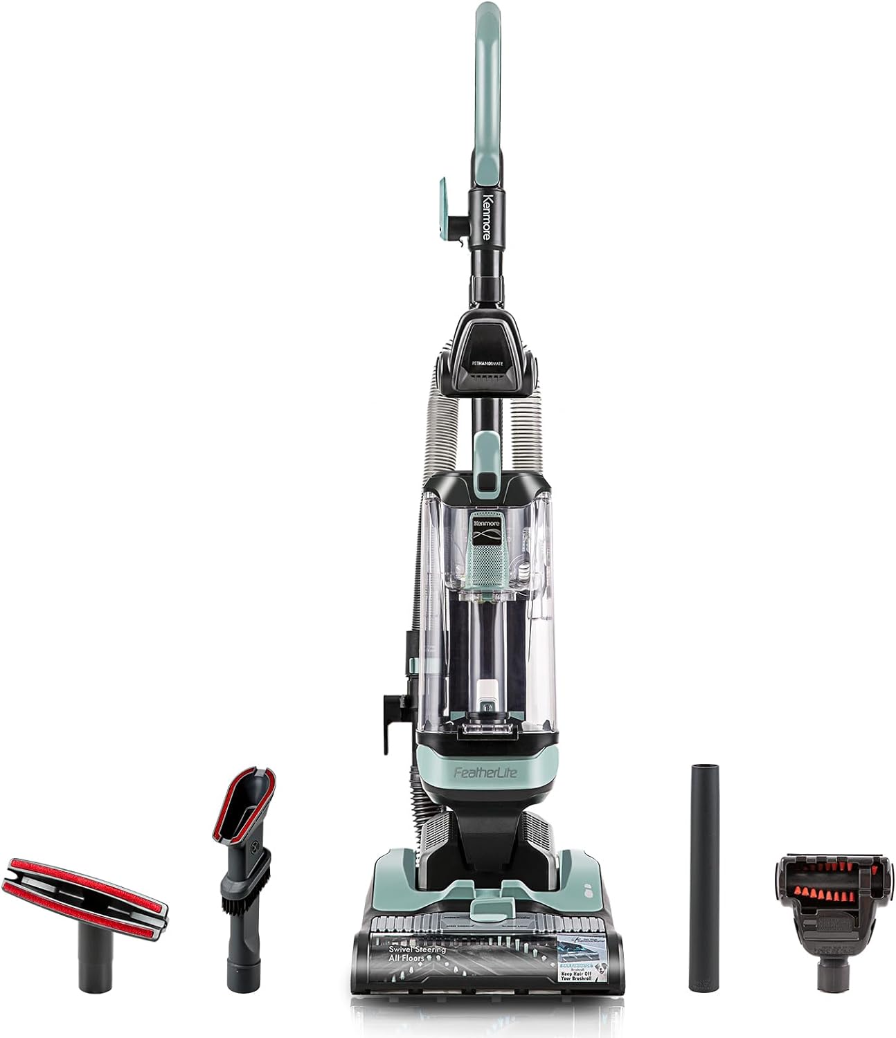 Kenmore DU1275 Bagless Upright Vacuum Lightweight Carpet Cleaner with 4 Height Adjustment, Hair Eliminator brushroll, Pet HandiMate  2 Cleaning Tools