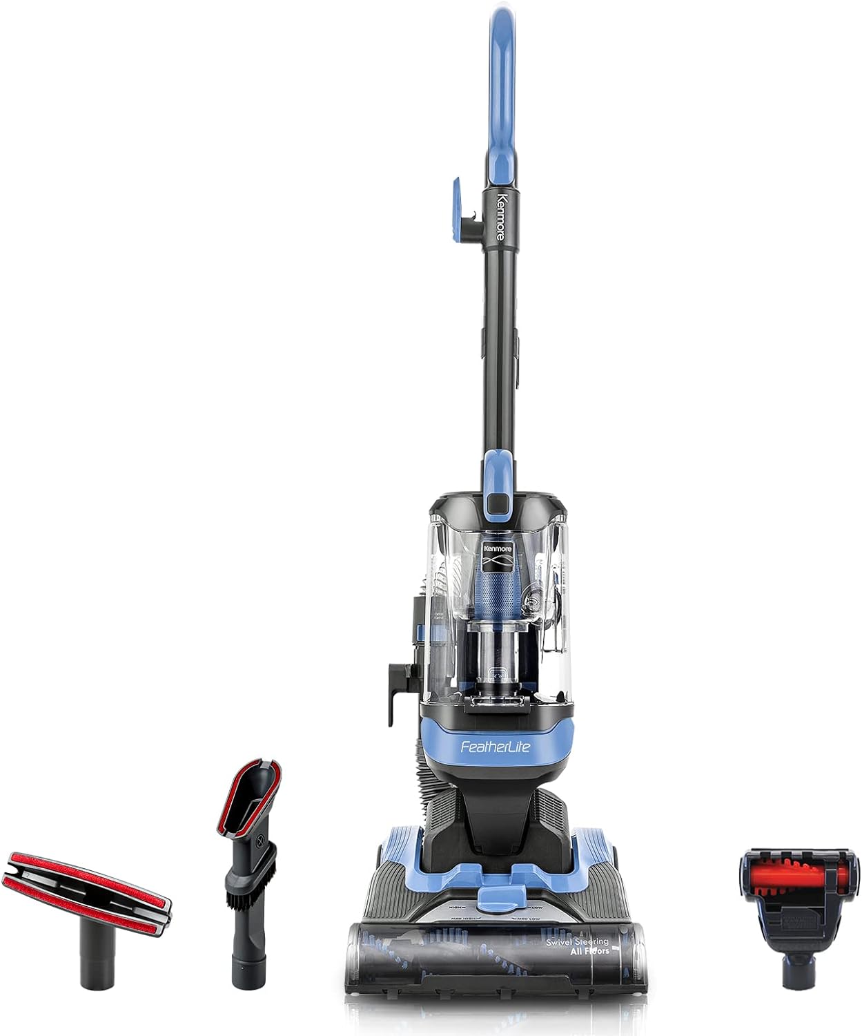 Kenmore DU4399 Featherlite Lift-Up Bagless Upright Vacuum 2-Motor Power Suction Lightweight Carpet Cleaner with Hair Eliminator Brushroll, HEPA Filter and 2 Cleaning Tools