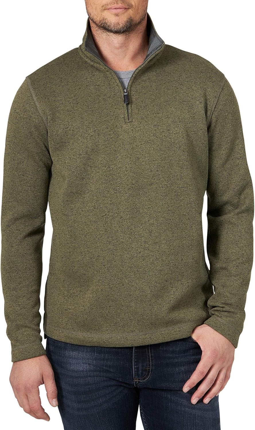 Wrangler Authentics Mens Long Sleeve Fleece Quarter-Zip