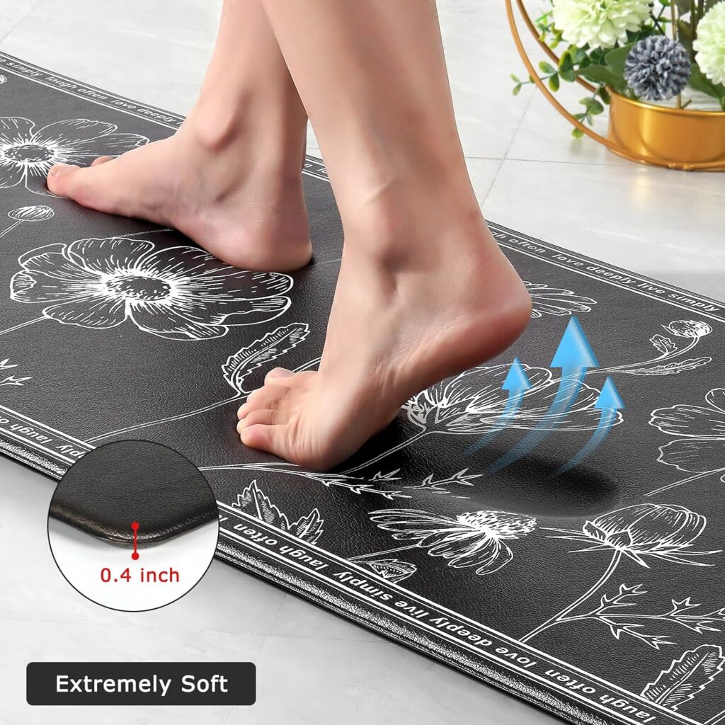 Yinhua Kitchen Mats for Floor, Anti Fatigue Mats for Kitchen Floor Mat Cushioned, Mountain Kitchen Mat 2 Piece, Kitchen Rugs and Mats Non Skid Waterproof, Kitchen Gadgets