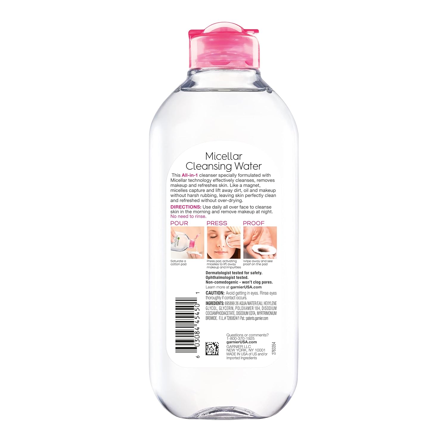 Garnier SkinActive Micellar Water for All Skin Types, Facial Cleanser  Makeup Remover, 13.5 Fl Oz (400mL), 1 Count (Packaging May Vary)