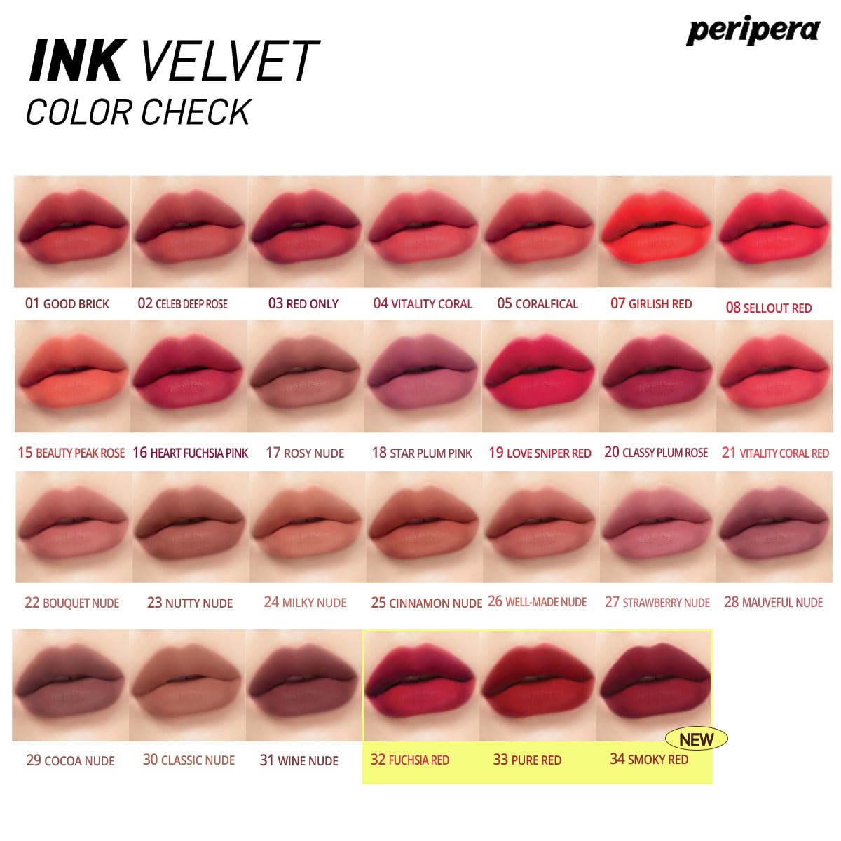 Peripera Ink the Velvet Lip Tint, High Pigment Color, Longwear, Weightless, Not Animal Tested, Gluten-Free, Paraben-Free (017 ROSY NUDE)