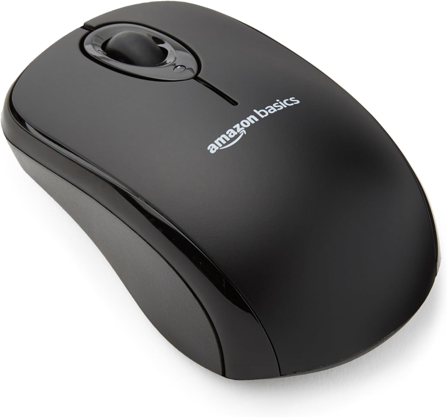 Amazon Basics 2.4 Ghz Wireless Optical Computer Mouse with USB Nano Receiver, Black