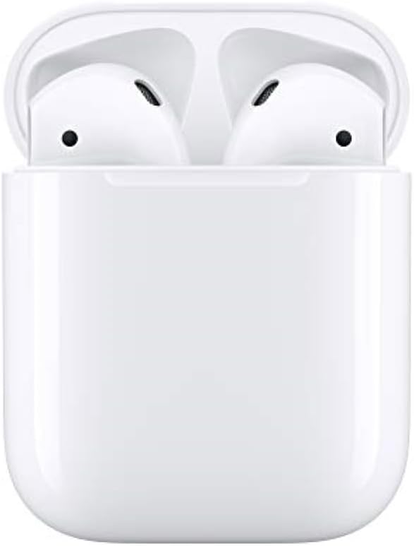 Apple AirPods (2nd Generation) Wireless Ear Buds, Bluetooth Headphones with Lightning Charging Case Included, Over 24 Hours of Battery Life, Effortless Setup for iPhone