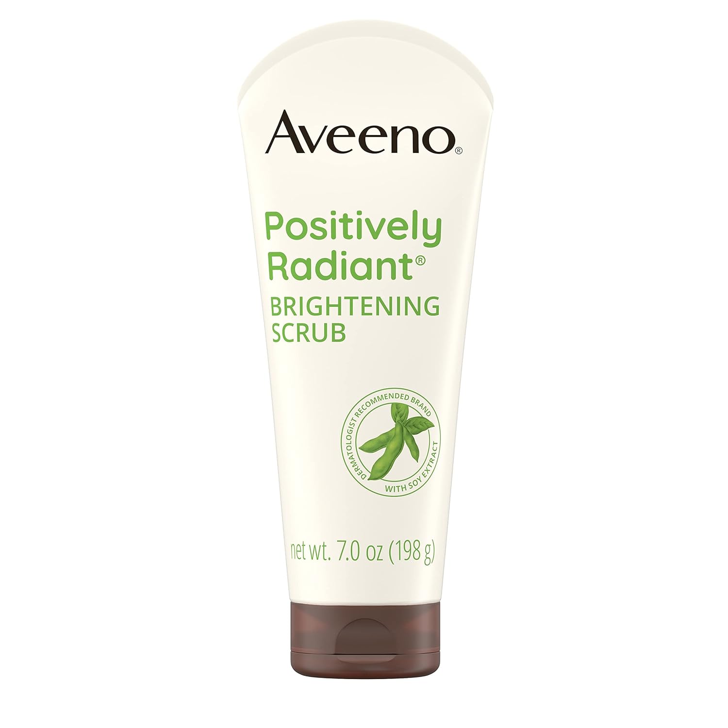 Aveeno Positively Radiant Skin Brightening Exfoliating Daily Facial Scrub, Moisture-Rich Soy Extract, helps improve skin tone  texture, Oil- Soap-Free, Hypoallergenic, 5 oz