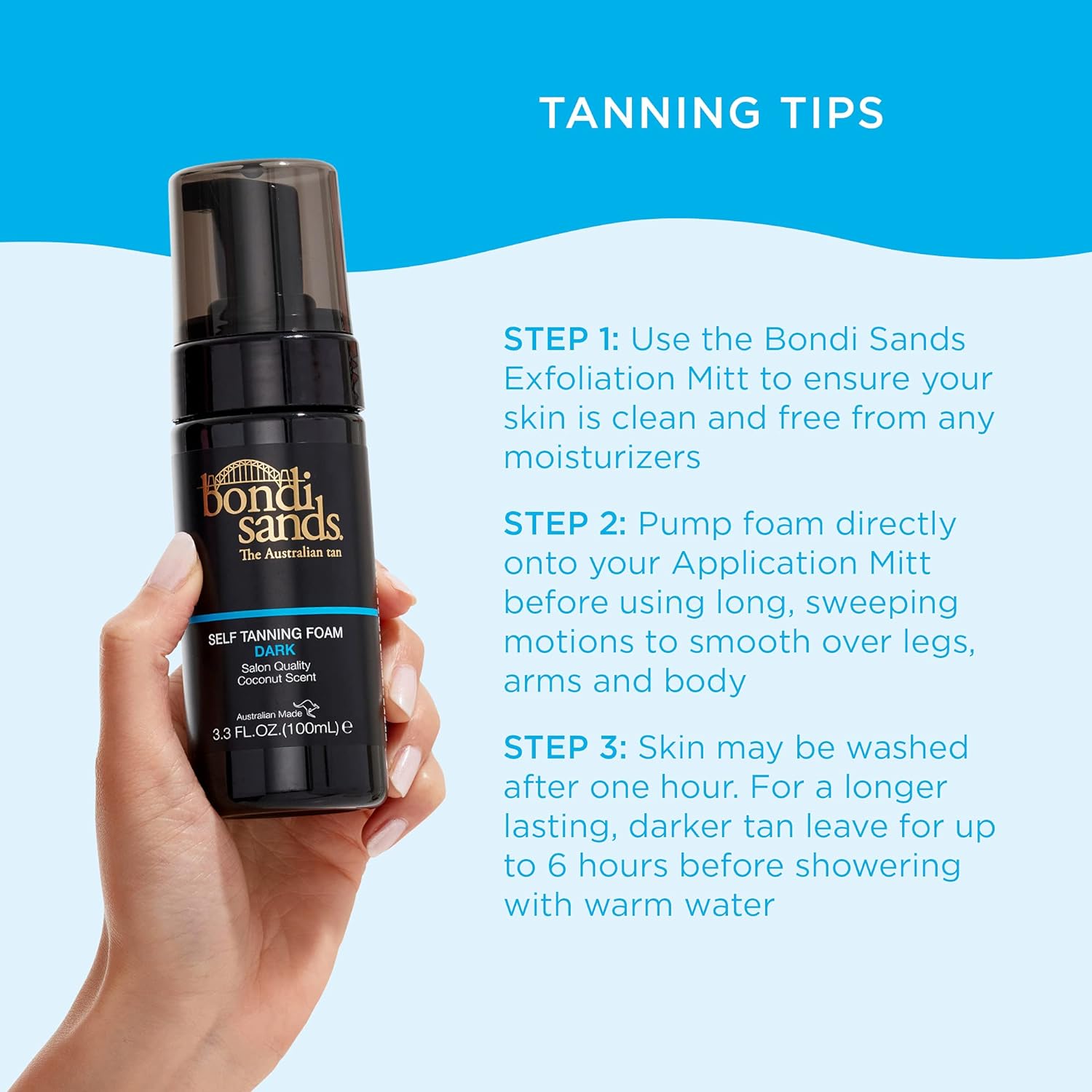 Bondi Sands Self Tanning Foam | Lightweight, Self-Tanner Foam Enriched with Aloe Vera and Coconut Provides an Even, Streak-Free Tan