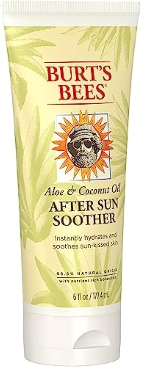 Burts Bees After Sun Lotion with Hydrating Aloe Vera  Coconut Oil - Summer Essentials, Sunburn Relief, Natural After Sun Soother, 6 oz