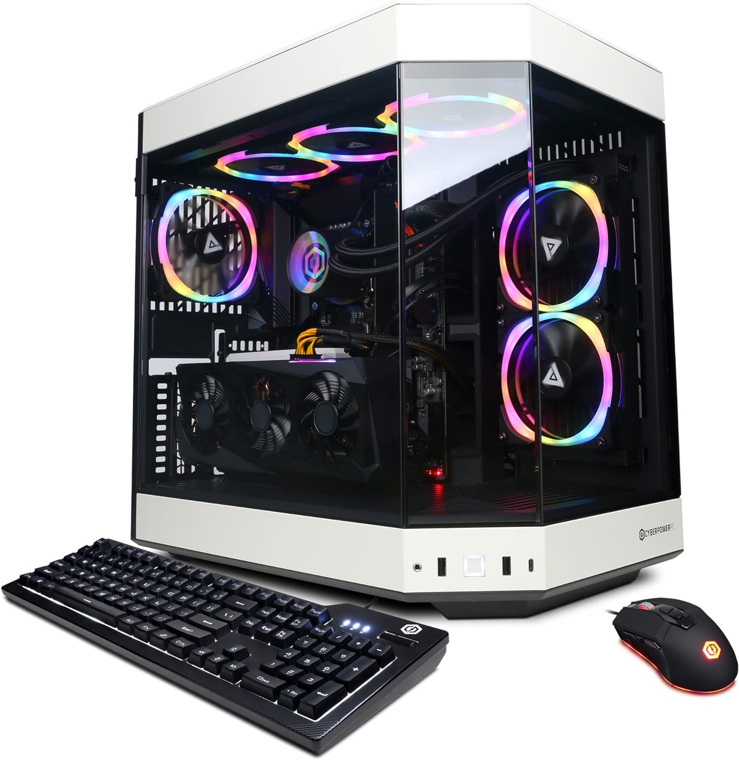 CyberPowerPC Gamer Xtreme VR Gaming PC, Intel Core i9-13900KF 3.0GHz, GeForce RTX 4070 12GB, 16GB DDR5, 1TB NVMe SSD, Wi-Fi Ready  Windows 11 Home (GXiVR8080A36),Black