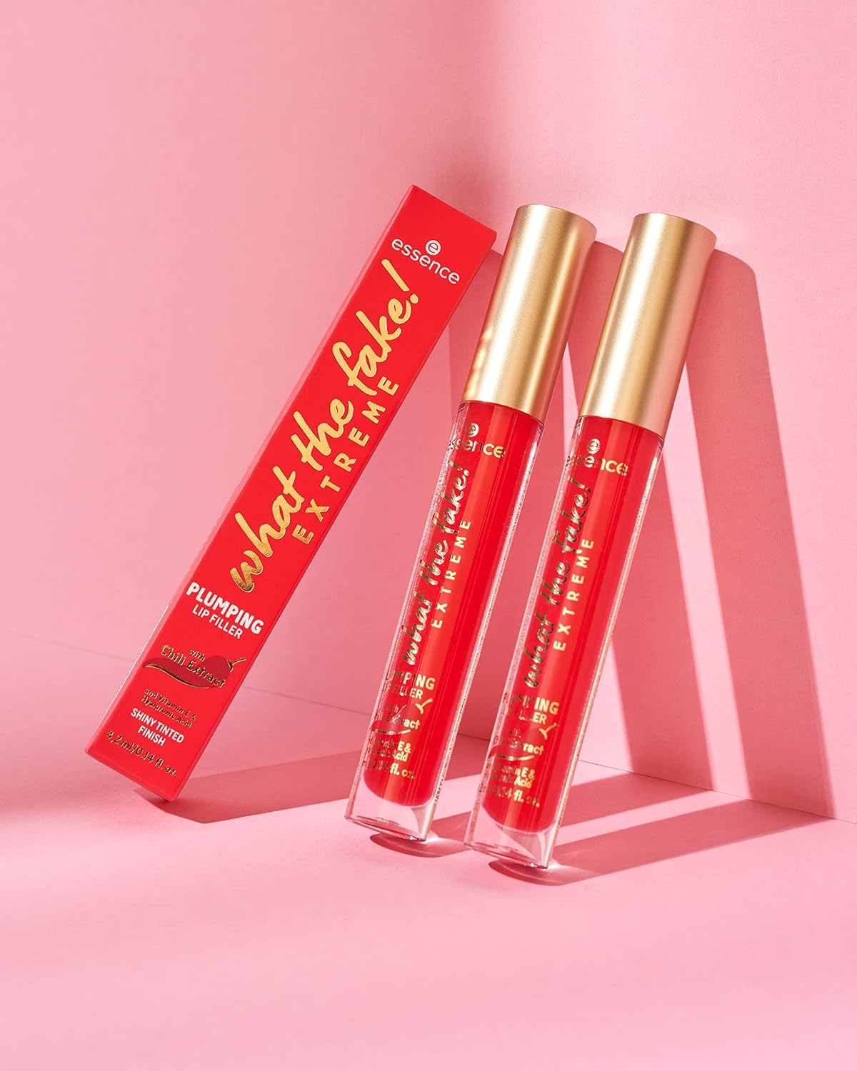 essence | What the Fake! Plumping Lip Filler | Chili Oil Extract Infused for Plump Lips | pH-Reactive Tint | Vegan, Cruelty Free  Gluten Free (03 | Oh My Chili)