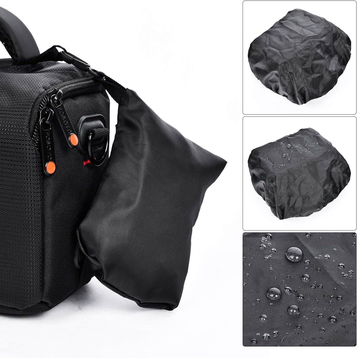 FOSOTO Waterproof Anti-shock Camera Case Bag Compatible for Canon Powershot SX540 SX530 SX60 SX420 HS M5,Nikon Coolpix L340 B500 B700 L330 L840 P610,Panasonic LUMIX,Sony a6000 Digital Camera