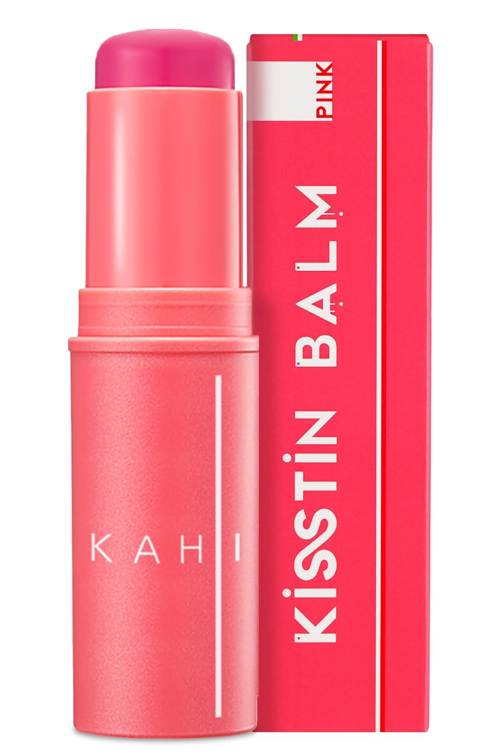 KAHI Kisstin Balm Pink - Skin-Refining Face Balm Moisturizer  Makeup Stick | Nourishing Beauty Balm Moisturizer Stick | Multi-use Face Balm Stick | Makeup-enhancing Glow Balm (0.32 Oz)