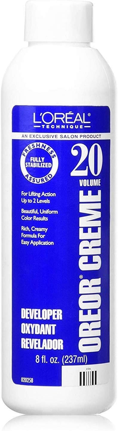 Loreal 20-Volume Creme Developer, AS SHOWN, 8 Fl Oz