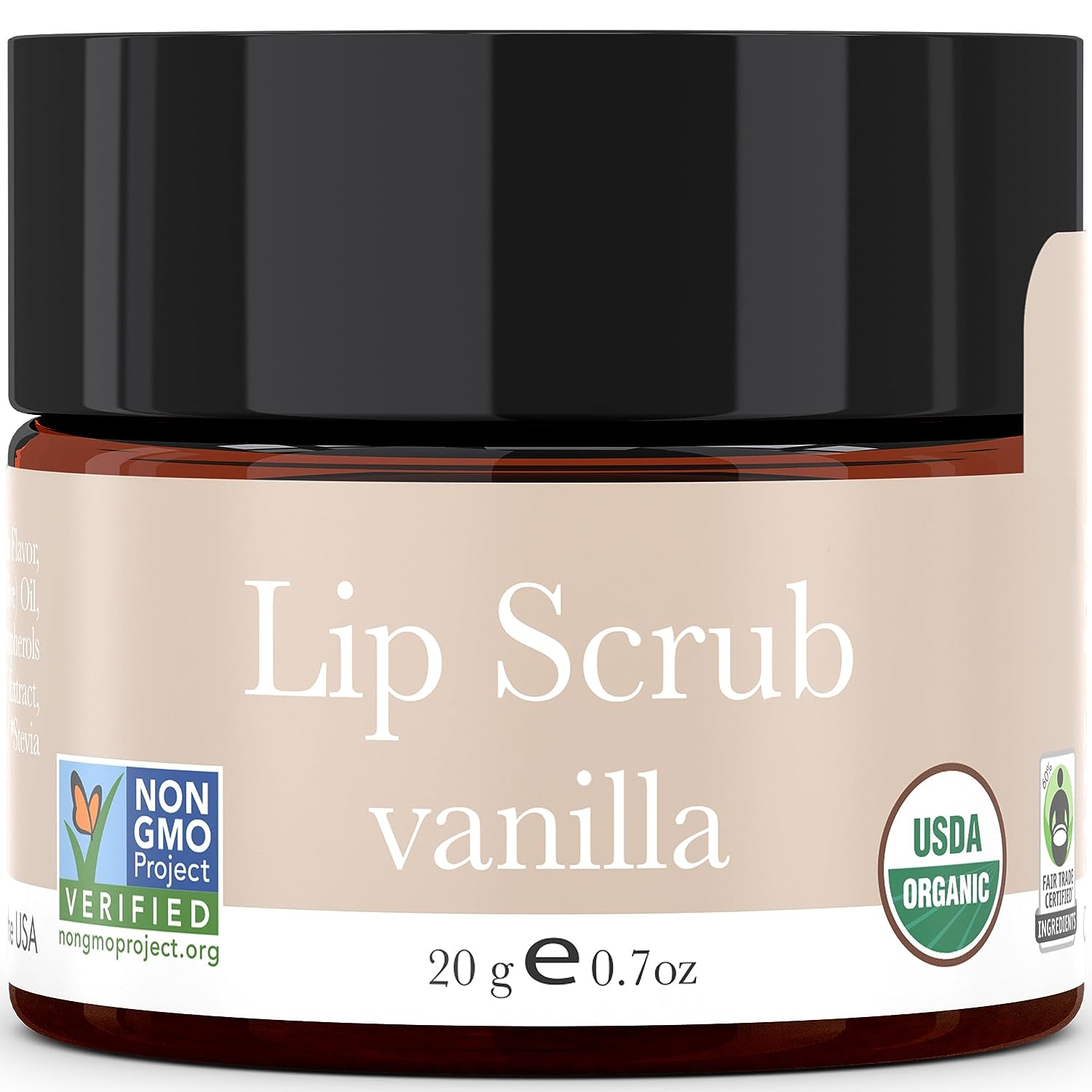 Organic Lip Scrub Vanilla - Lip Scrubs Exfoliator  Moisturizer, Lip Exfoliator Scrub, Sugar Lip Scrubs, Lip Sugar Scrub, Lip Care Products for Chapped Lips, Lip Scrubber, Lip Moisturizer for Dry Lips