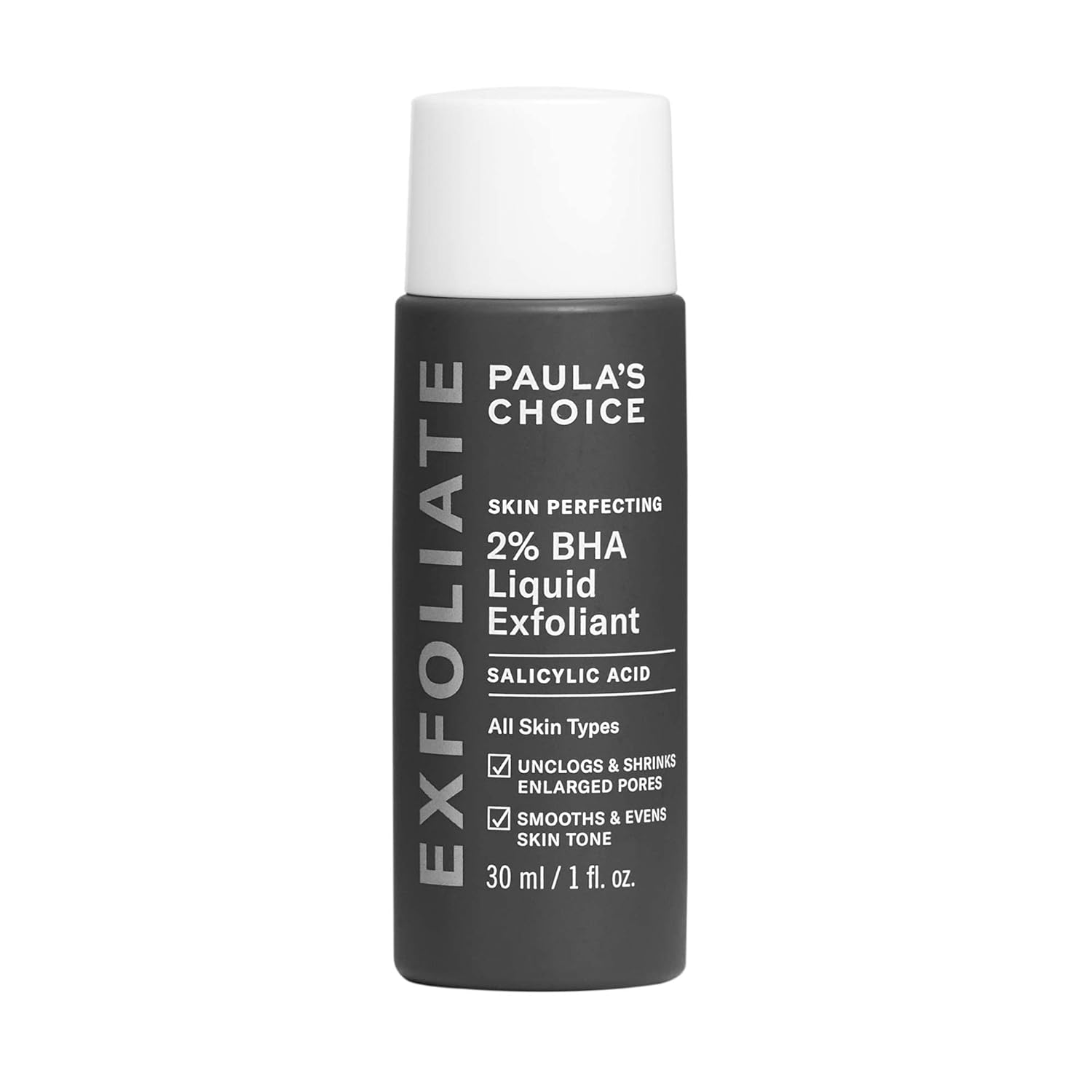 Paulas Choice Skin Perfecting 2% BHA Liquid Salicylic Acid Exfoliant, Gentle Facial Exfoliator for Blackheads, Large Pores, Wrinkles  Fine Lines, Travel Size, 1 Fluid Ounce