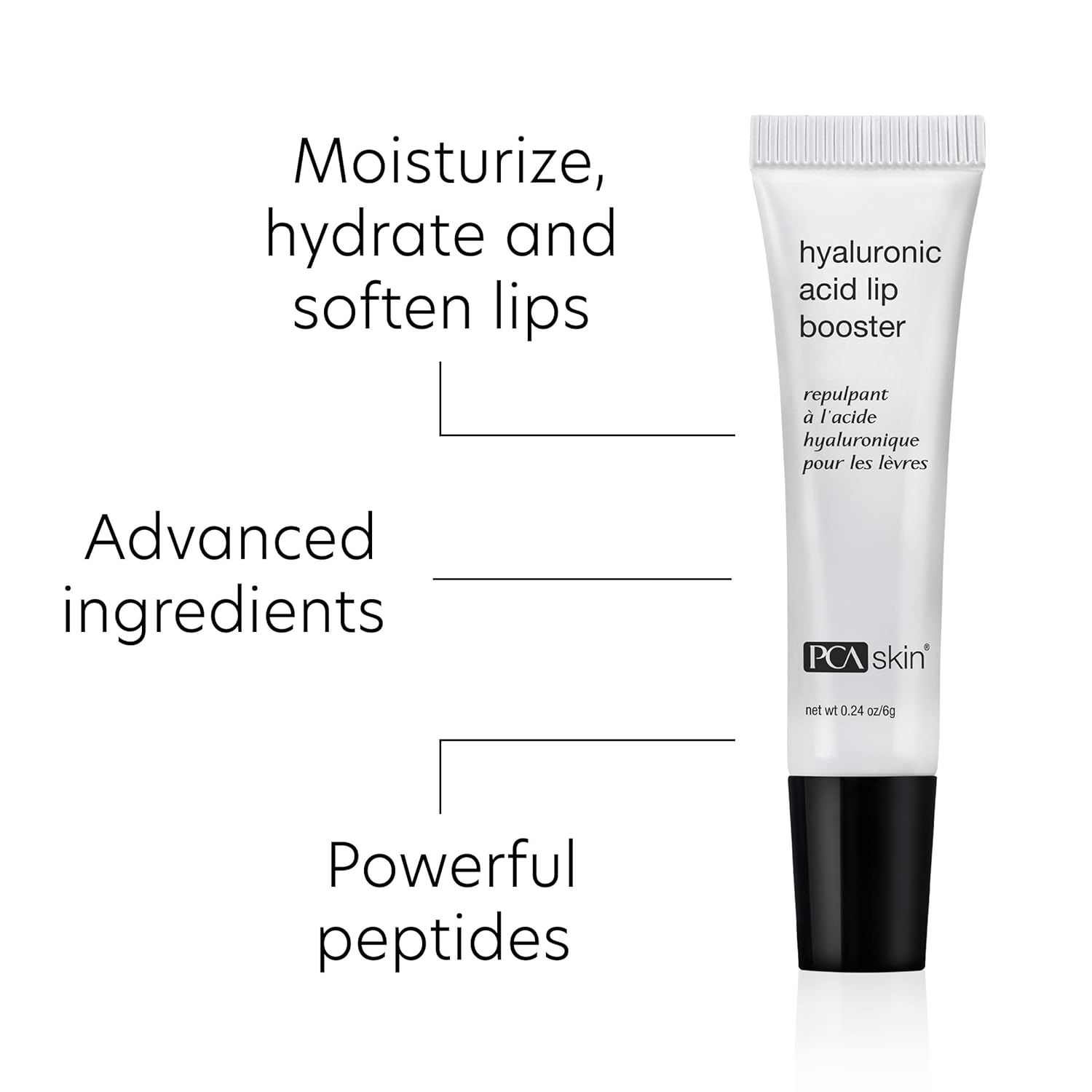 PCA SKIN Lip Plumper Serum, Hyaluronic Acid Lip Booster for Plump Lips, Instantly Hydrates and Minimizes Fine Lines and Wrinkles, Helps Increase Lip Volume, Lip Moisturizer for Women, 0.24 oz Tube