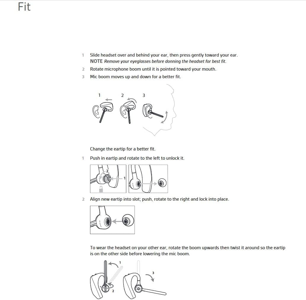 Plantronics - Voyager 5200 UC (Poly) - Bluetooth Single-Ear (Monaural) Headset - USB-A Compatible to connect to your PC and/or Mac - Works with Teams, Zoom  more - Noise Canceling,Black