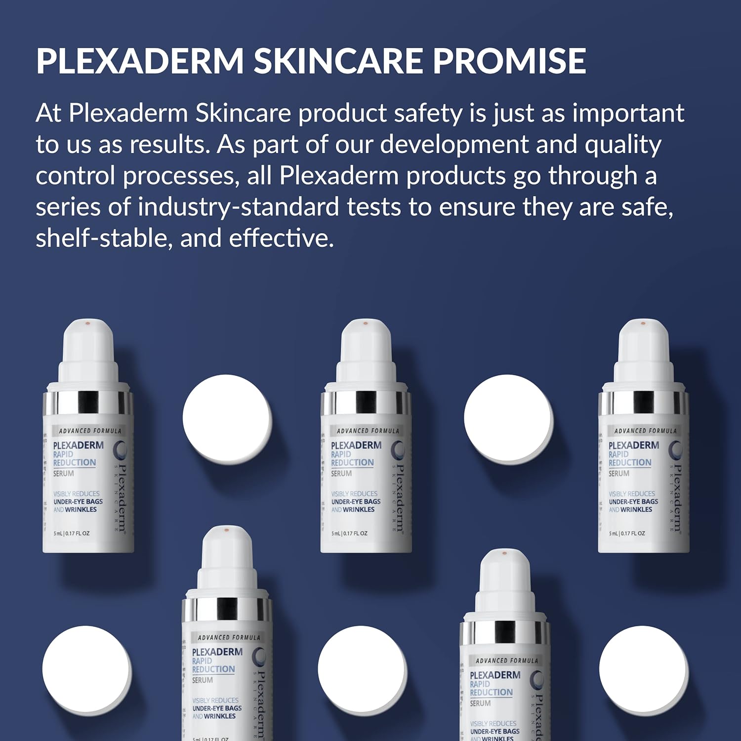 Plexaderm Rapid Reduction Eye Serum - Advanced Formula Anti Aging Visibly Reduces Under-Eye Bags, Wrinkles, Dark Circles, Fine Lines  Crows Feet Instantly Instant Wrinkle Remover for Face