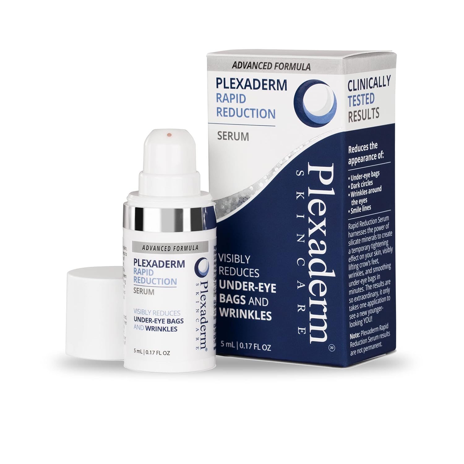 Plexaderm Rapid Reduction Eye Serum - Advanced Formula Anti Aging Visibly Reduces Under-Eye Bags, Wrinkles, Dark Circles, Fine Lines  Crows Feet Instantly Instant Wrinkle Remover for Face