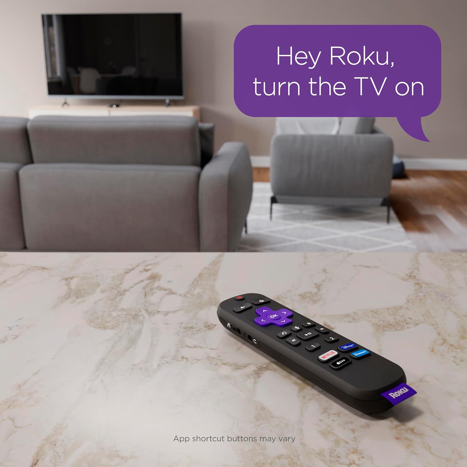 Roku Voice Remote Pro with TV controls | Rechargeable , lost remote finder, private listening , and shortcut buttons for Roku Players, TV,  Streambars