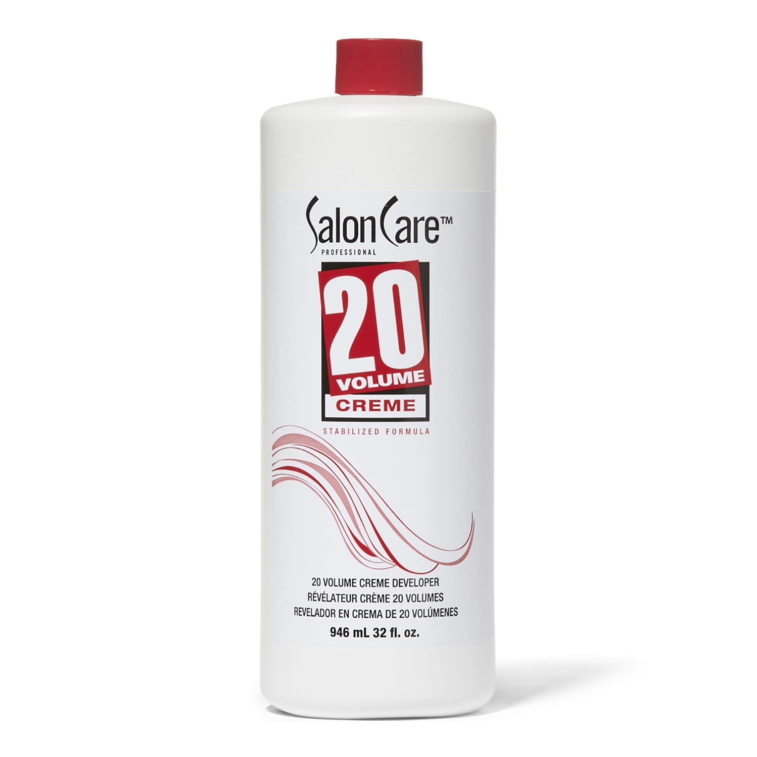 Salon Care 20 Volume Creme Developer, Uniform Lift, Easy to Handle Cream Consistency, Stabilized Formula, 32 Ounce