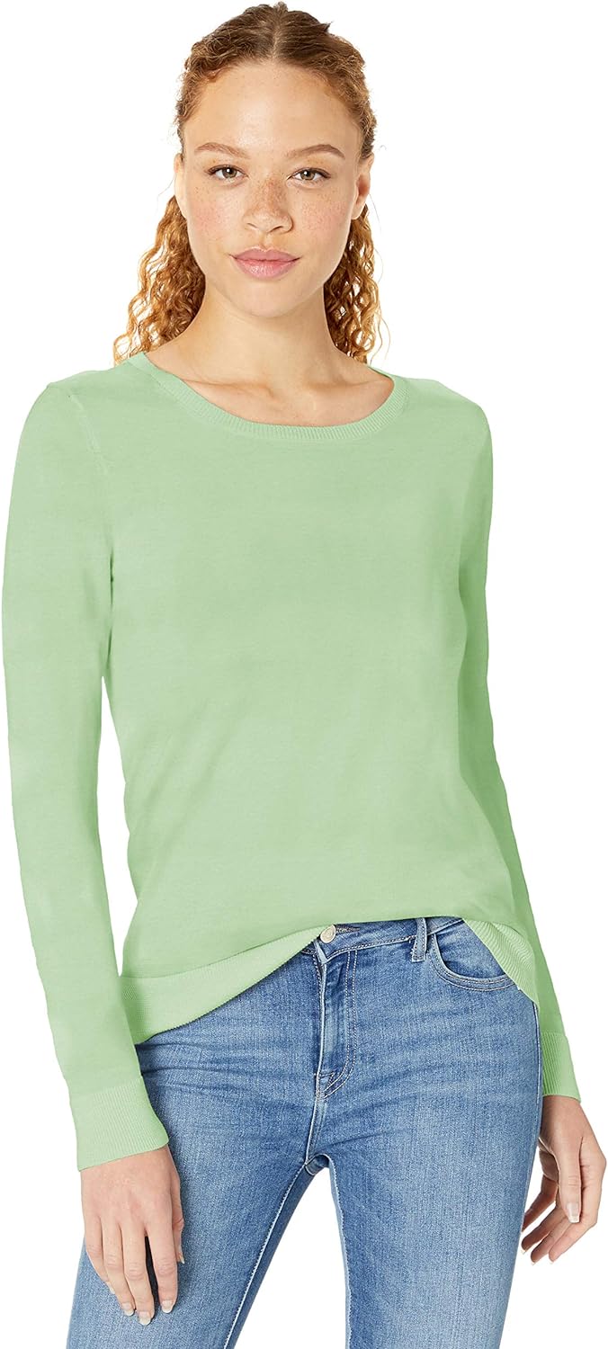 Amazon Essentials Womens Long-Sleeve Lightweight Crewneck Sweater (Available in Plus Size)