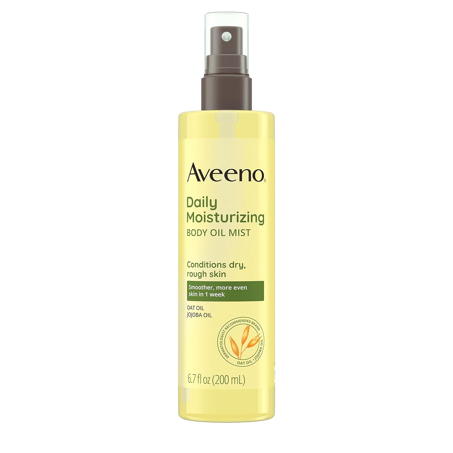 Aveeno Daily Moisturizing Dry Body Oil Mist with Oat and Jojoba Oil for Dry, Rough Sensitive Skin, Nourishing  Hypoallergenic Body Spray, Paraben-, Silicone-  Phthalate-Free, 6.7 fl. oz