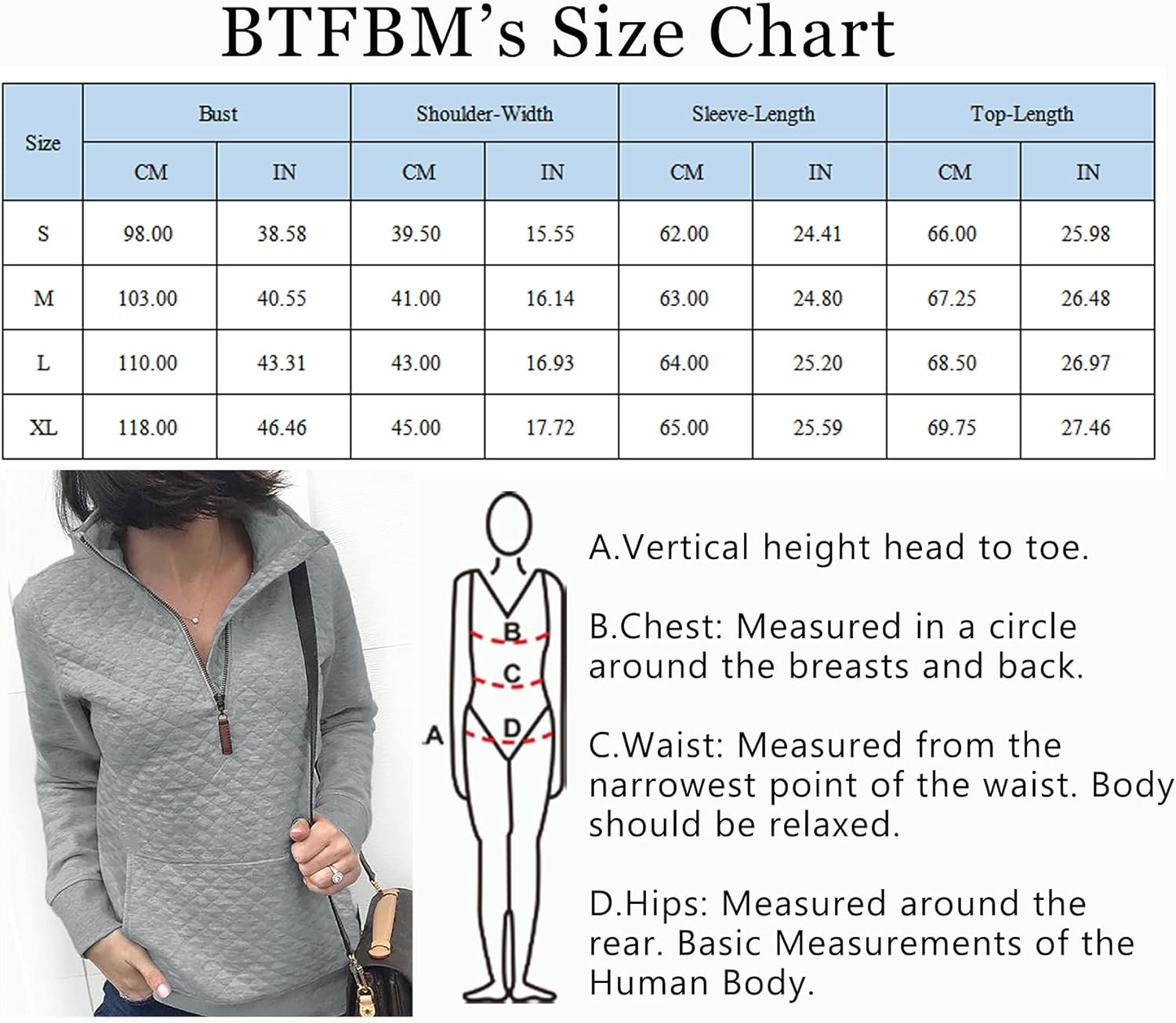 BTFBM Women Fashion Quilted Pattern Lightweight Zipper Long Sleeve Plain Casual Ladies Sweatshirts Pullovers Shirts Tops