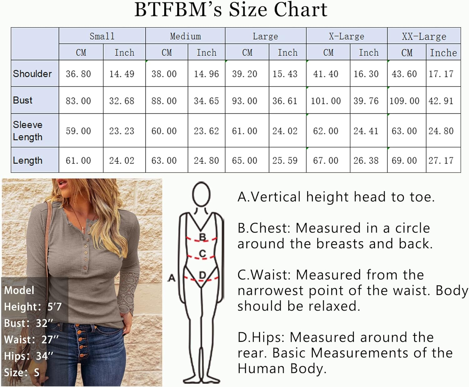 BTFBM Women Long Sleeve V Neck Button Up Solid Tops Blouses Trendy Slim Fit Lace Sleeves Ribbed Knit Casual Shirts Tunic