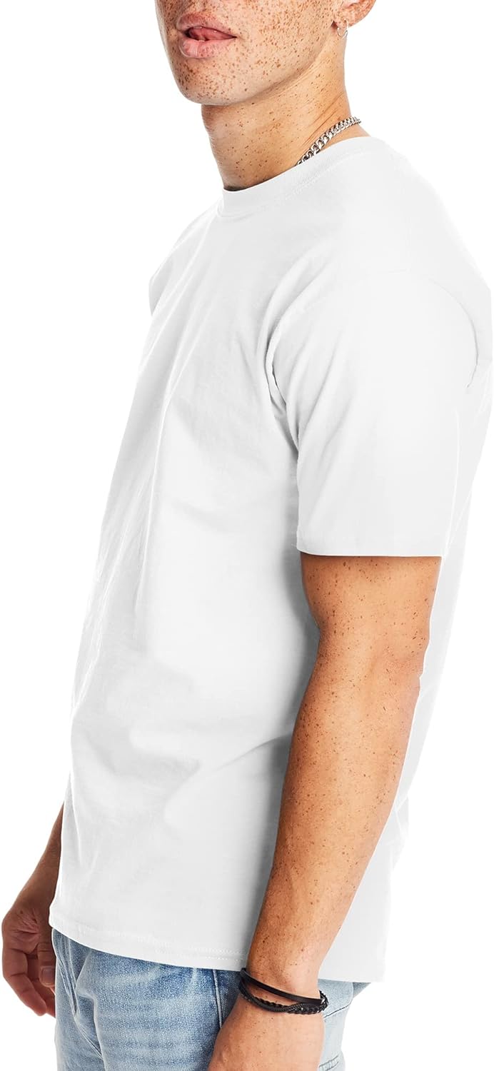 Hanes Mens Beefy-t T-Shirt, Classic Heavyweight Cotton Tee, 1 Or 2 Pack, Available in Tall Sizes