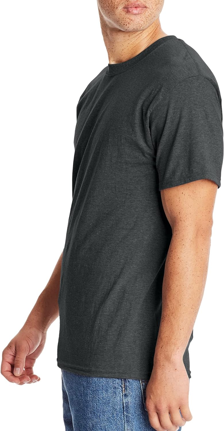 Hanes Mens Beefy-t T-Shirt, Classic Heavyweight Cotton Tee, 1 Or 2 Pack, Available in Tall Sizes