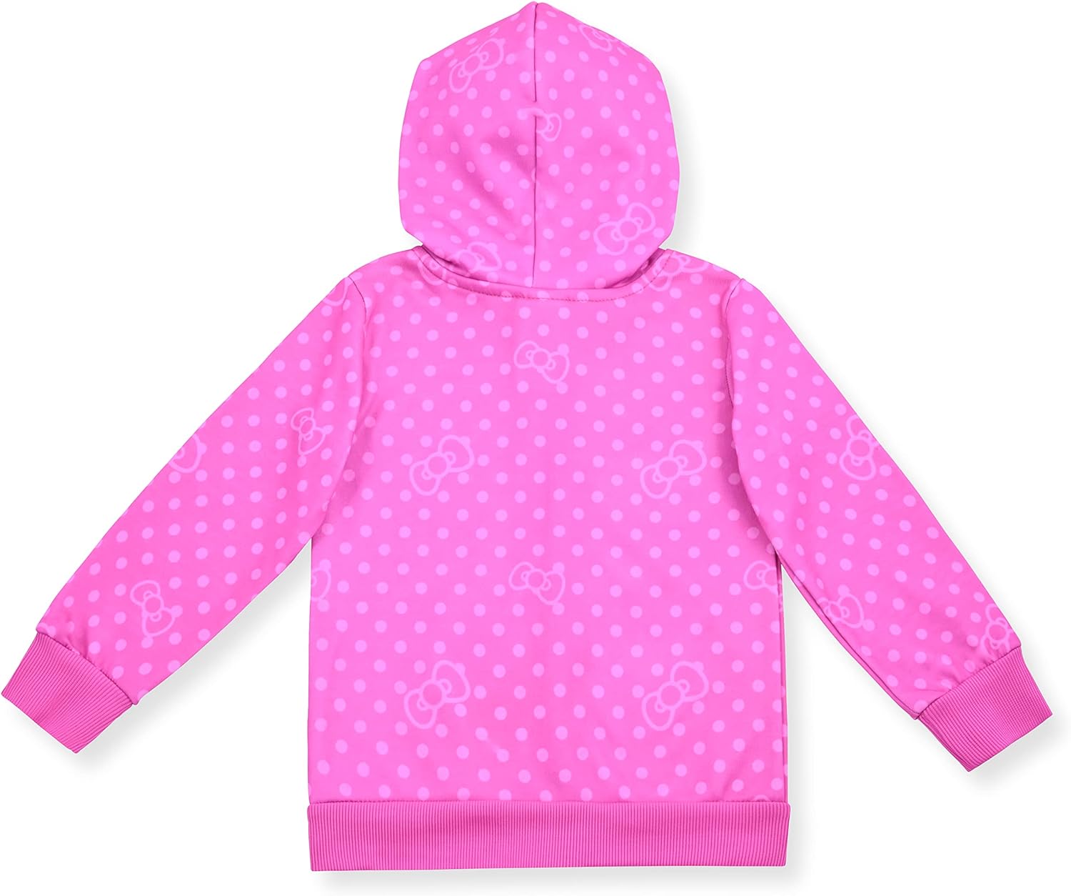 Hello Kitty Sanrio Girls Zip Up Hoodie for Toddlers and Big Girls - White, Red, Grey, Pink, Blush Pink, Hot Pink or Rainbow