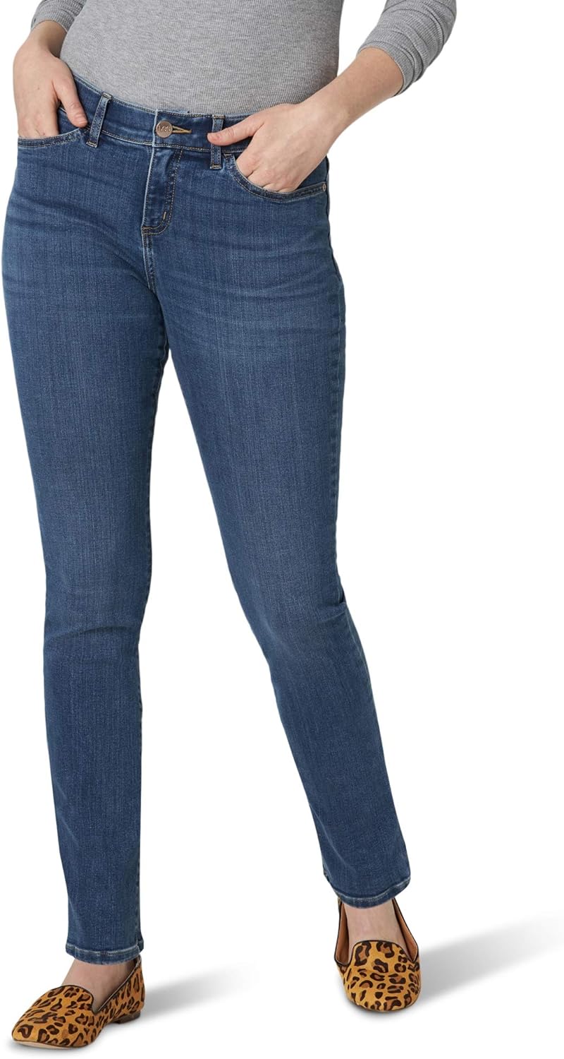 Lee Womens Ultra Lux Comfort with Flex Motion Straight Leg Jean