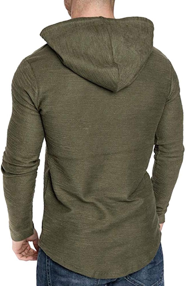 Lexiart Mens Fashion Athletic Hoodies Sport Sweatshirt Solid Color Fleece Pullover