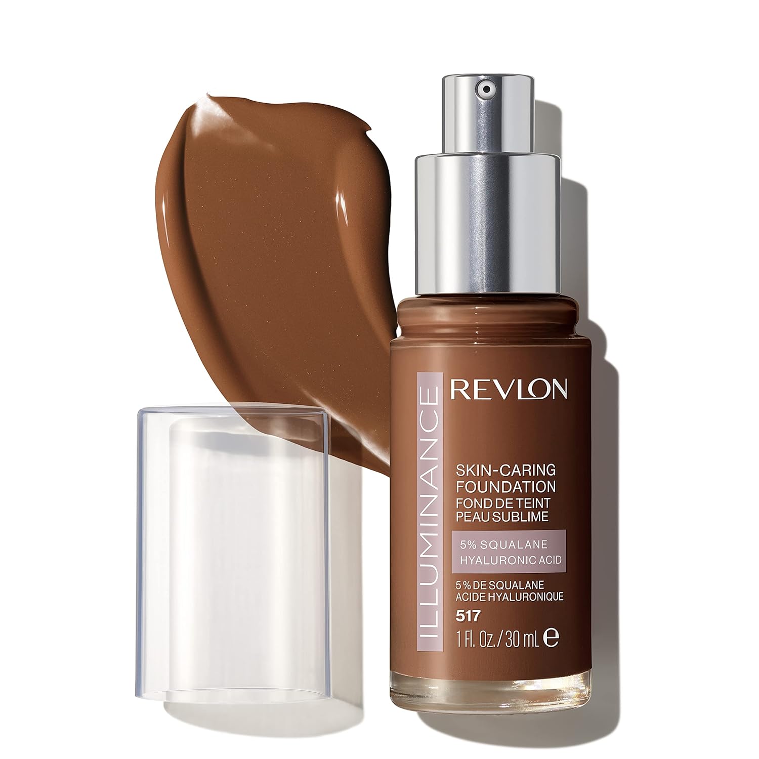 Revlon Illuminance Skin-Caring Liquid Foundation, Hyaluronic Acid, Hydrating and Nourishing Formula with Medium Coverage, 217 Beige (Pack of 1)