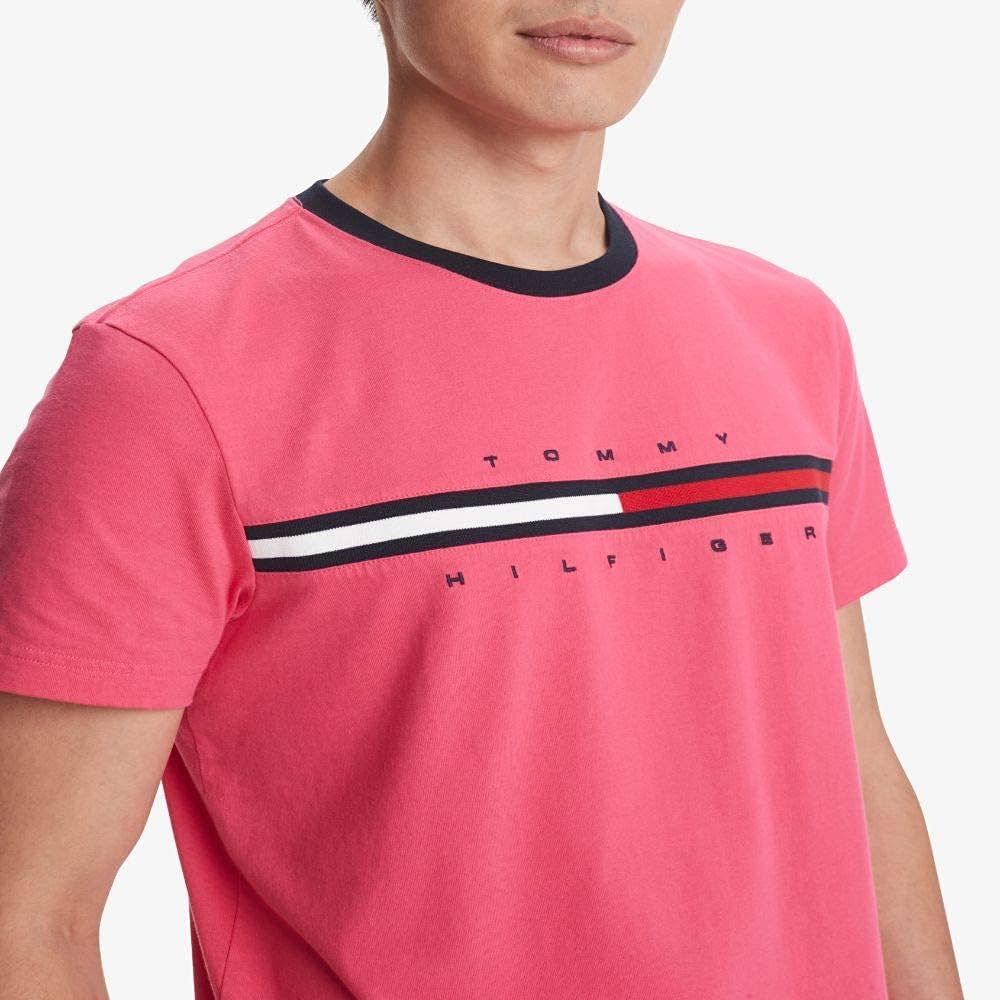 Tommy Hilfiger Mens Short Sleeve Signature Stripe Graphic T-Shirt