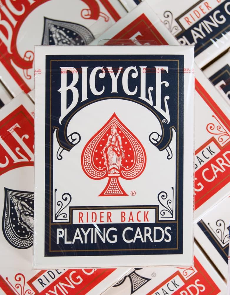 Bicycle Rider Back Playing Cards, Standard Index, Poker Cards, Premium Playing Cards, 2 Pack, Red  Blue