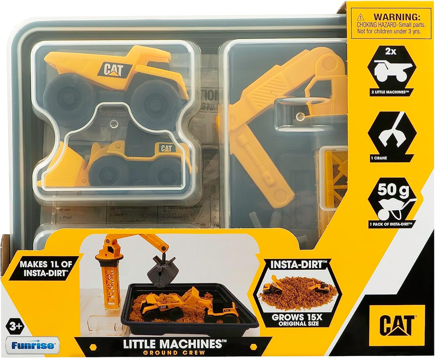 CatToysOfficial, CAT Construction Little Machines 5pk Truck Toy Set, Includes Dump Truck, Wheel Loader, Bulldozer, Backhoe, and Excavator Vehicles with Moving Parts, Cake Toppers Ages 3+