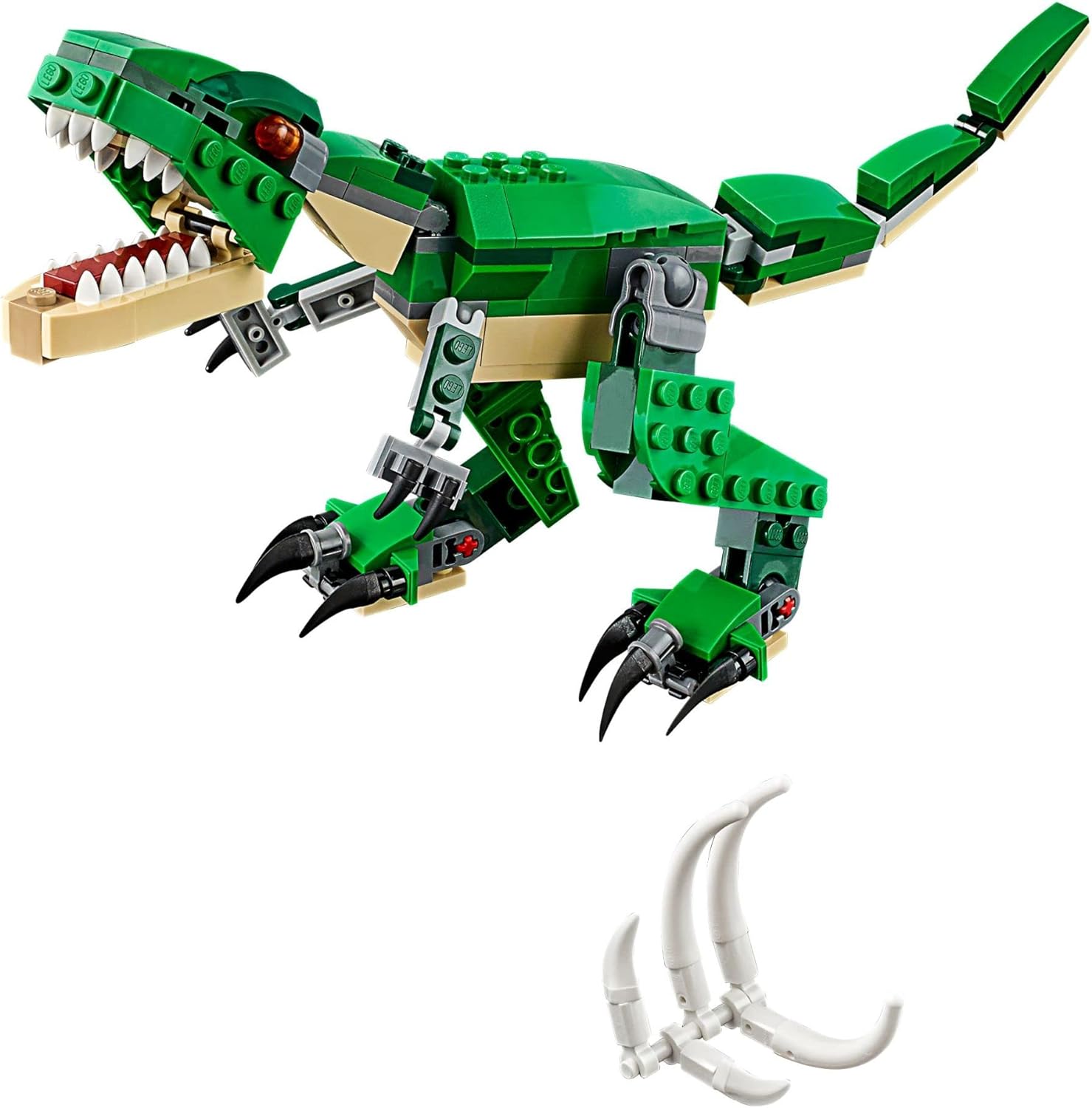 LEGO Creator 3 in 1 Mighty Dinosaur Toy, Transforms from T. rex to Triceratops to Pterodactyl Dinosaur Figures, Great Gift for 7-12 Year Old Boys  Girls, 31058