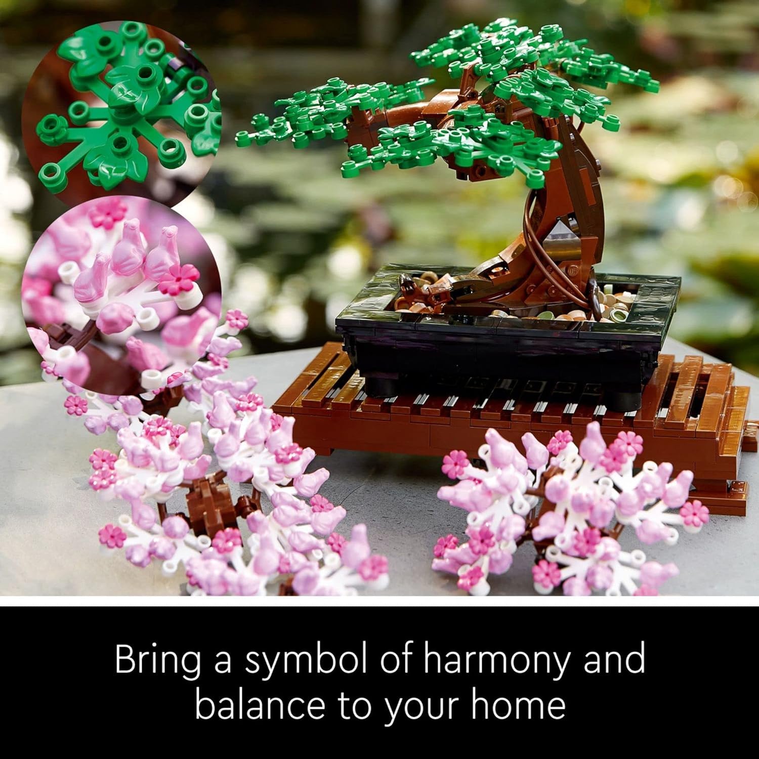 LEGO Icons Bonsai Tree Building Set 10281 - Featuring Cherry Blossom Flowers, DIY Plant Model for Adults, Creative Gift for Home Décor and Office Art, Botanical Collection Design Kit