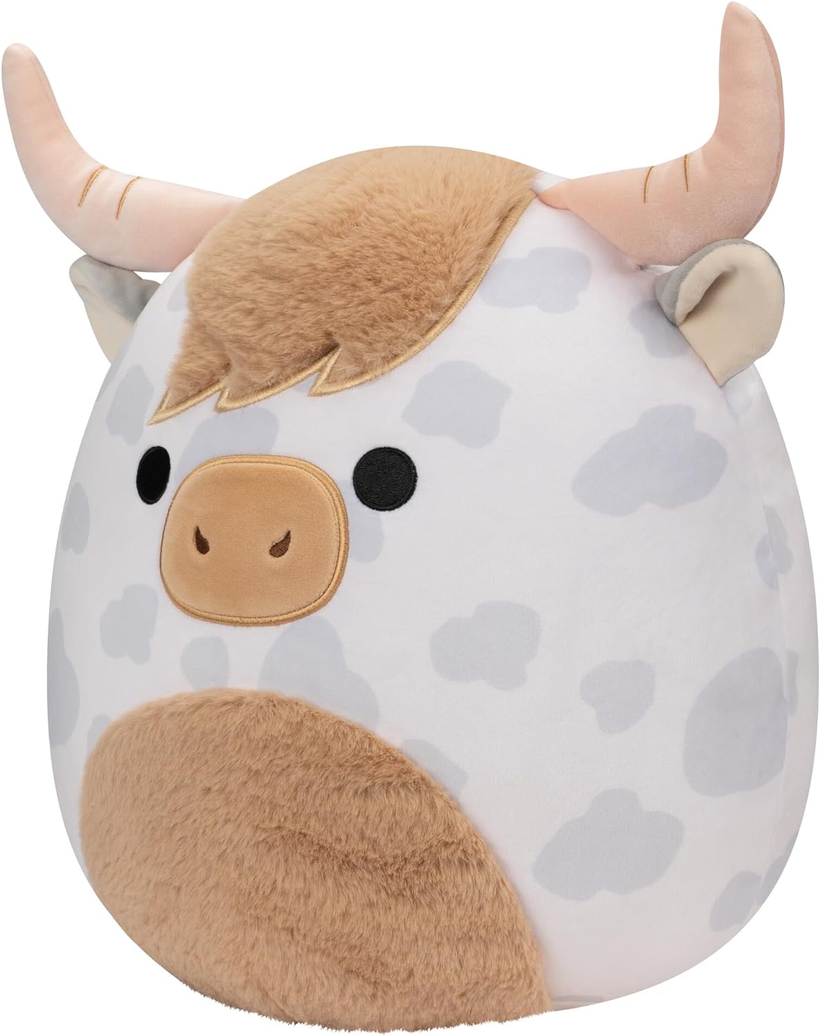 Squishmallows Original 12-Inch Borsa Spotted Highland Cow - Medium-Sized Ultrasoft Official Jazwares Plush